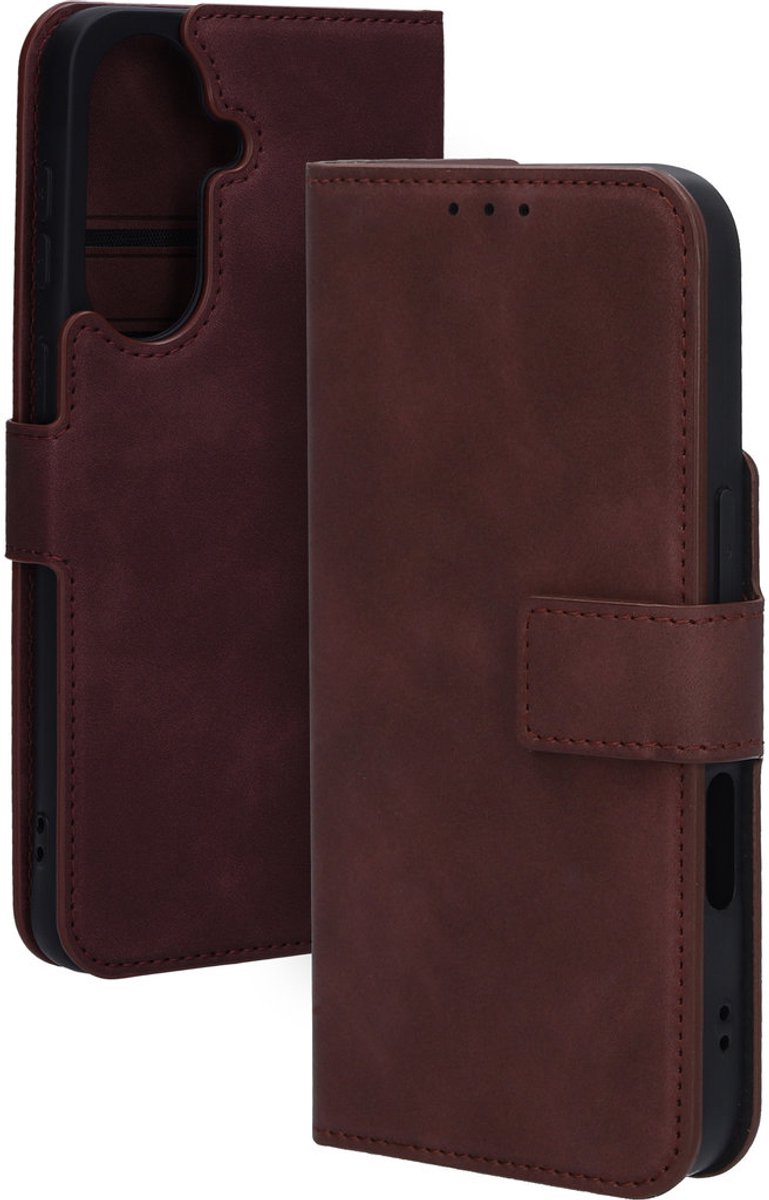 Mobiparts hoesje geschikt voor Samsung Galaxy A57 - Wallet/Boekhoesje - Eco Leer - Magneet Sluiting - Opberg vakken - Paars Rood