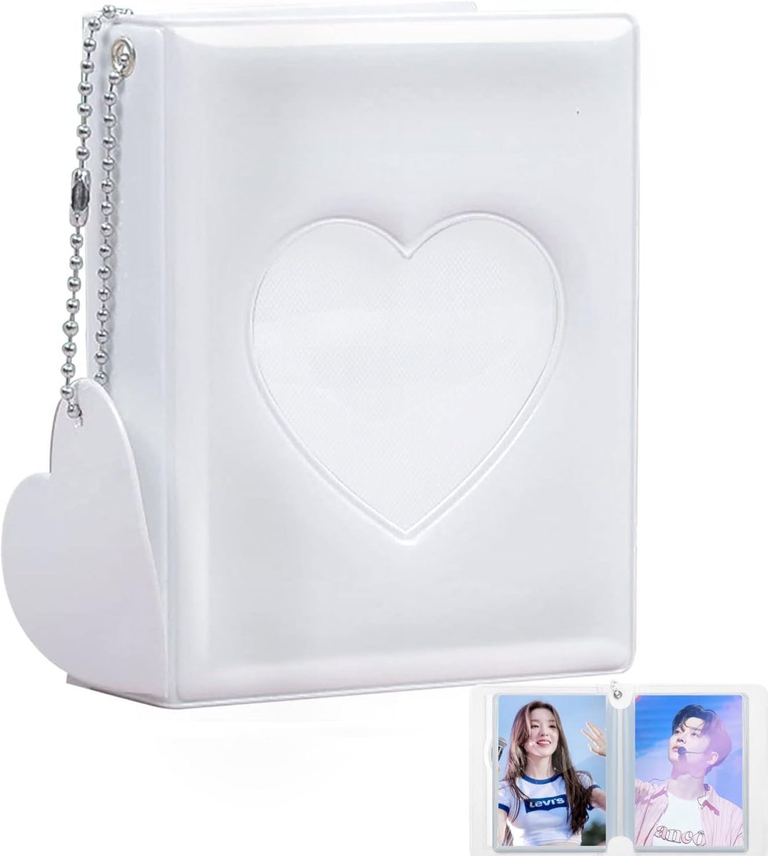 Fotokaart Binder - Mini Album - Verzamel Kaarten - Hangend Oog - 11 x 8.3 cm - Wit