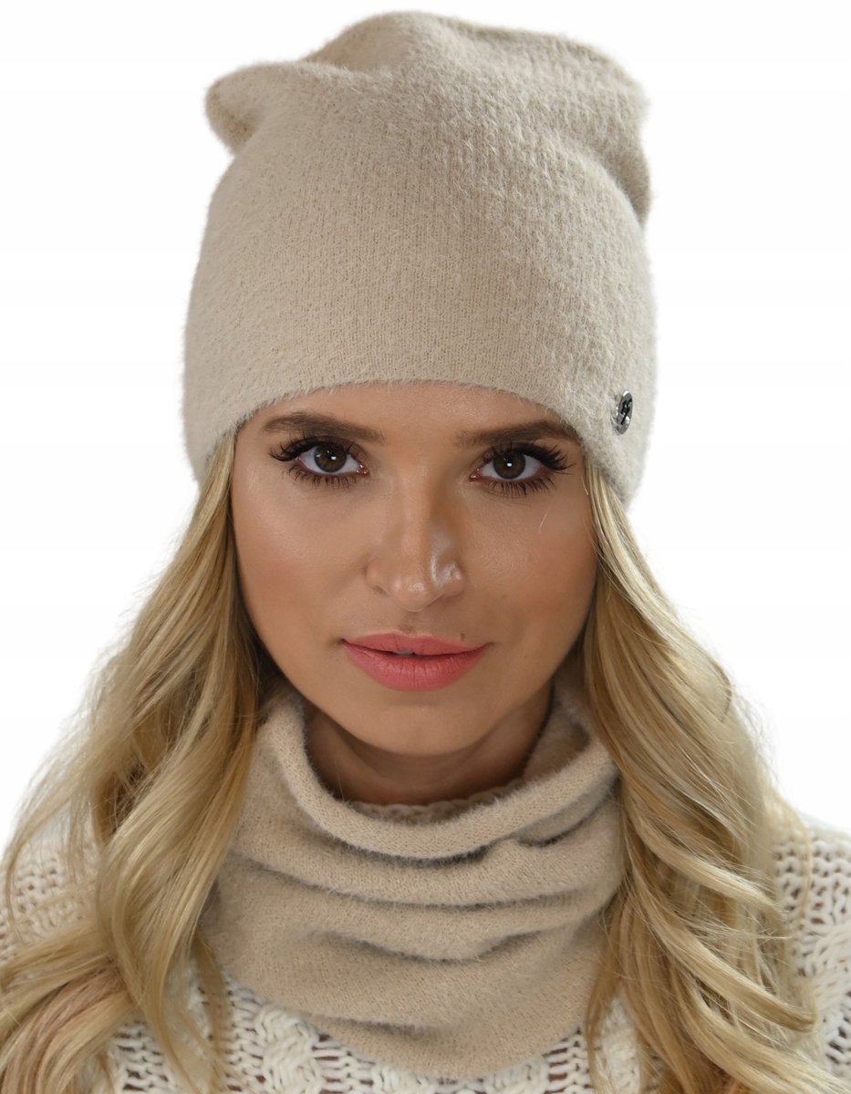 Alur Alpaka Serie - Beanie en Komin Set - Beig - Zacht en Warm