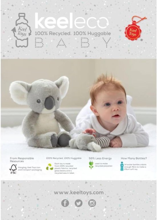 Pluche Zebra - Zacht Knuffeldier - Kinderkamer Decoratie - Gemaakt van gerecycled materiaal - 25 cm - Zwart Wit — afbeelding 3