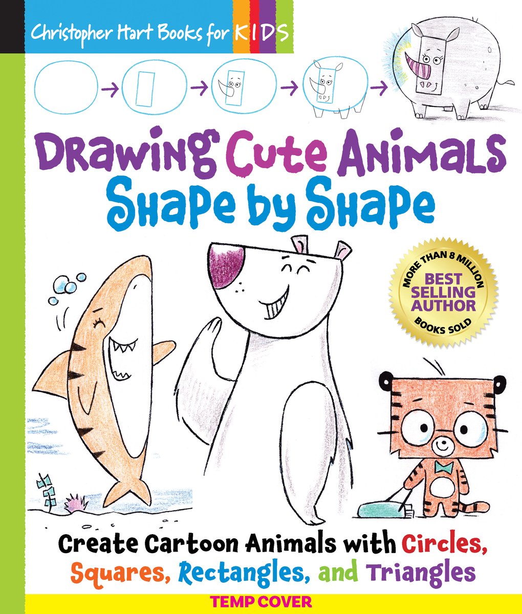 Christopher Hart Books For Kids- Drawing Cute Animals Shape By Shape