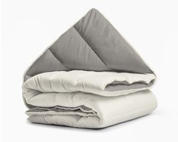 Dekbed zonder Overtrek - Alles-in-één Dekbed - Snel Bed Opmaken - Geïntegreerd Omslag - 240x200 Tweepersoons - Crème Kaki