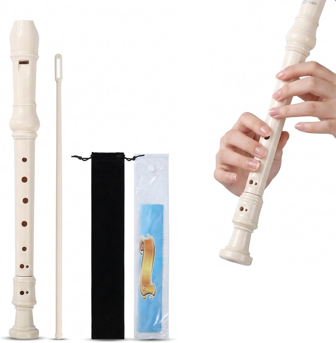 Blokfluit Sopraan - Muziek Instrument - Beginners Leren - Duitse Vingerzetting - 8 Gaten - N.v.t.