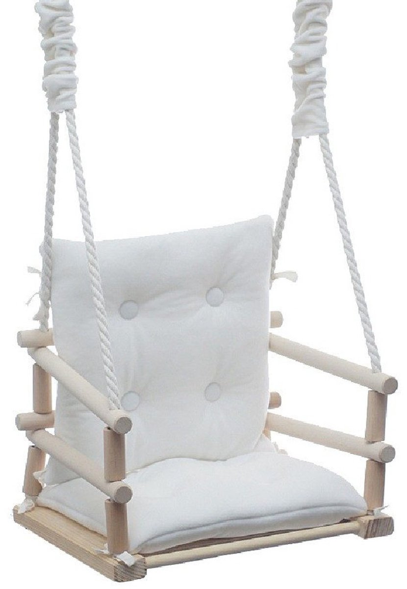 LuMali Kinderschommel 3 in 1 Wit - Baby Schommel - Baby swing -Schommel die Meegroeit met je Kindje