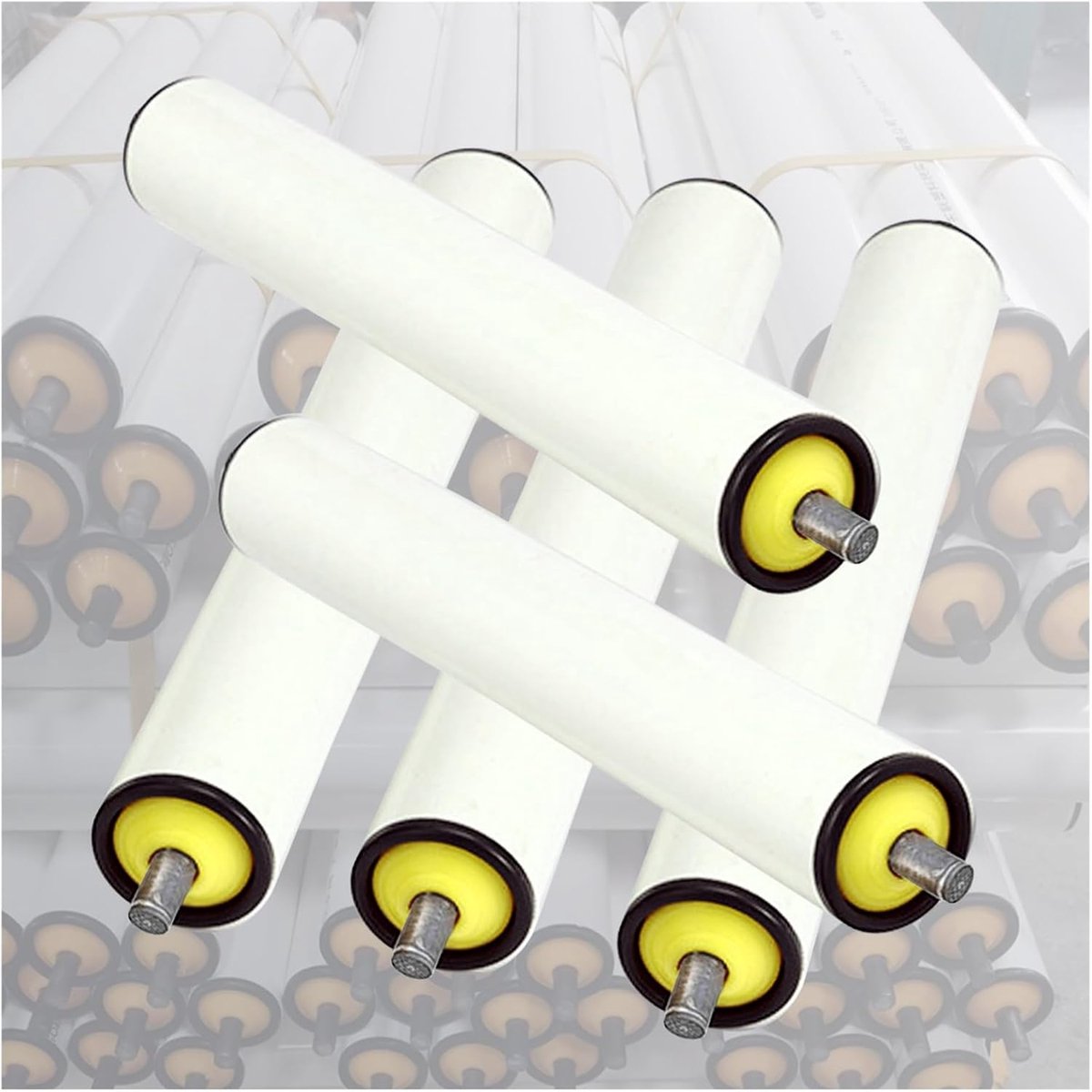 Transportrollen Set - Materiaalrollen PVC - Industriële Verplaatsing - Soepele Bedrijfsduur - 32mm D 100mm L