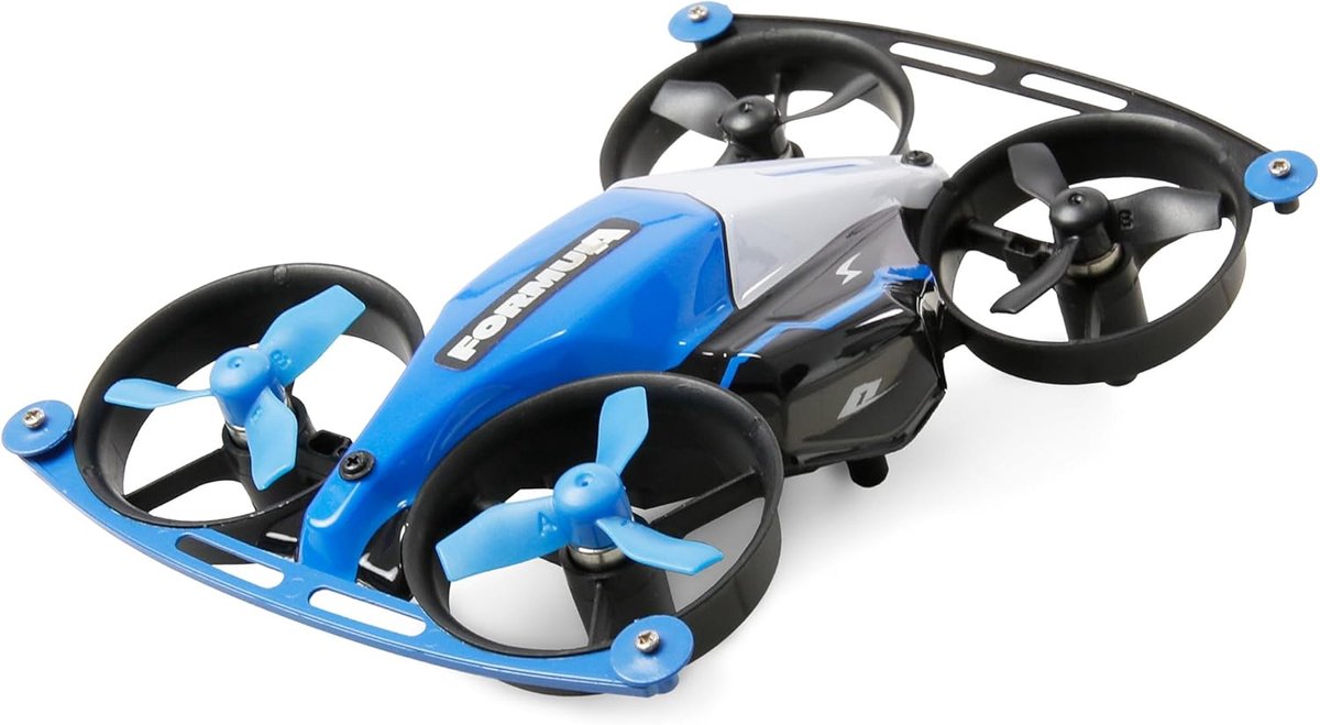 Race Drone Met Baan - RC Vliegend Voertuig - Binnen en Buiten Spelen - 2-in-1 Rijden Vliegen