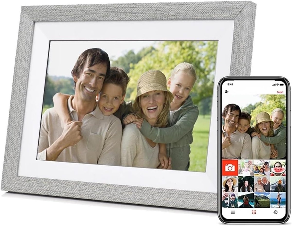 Digitale Fotolijst - Cloud Frame - Herinneringen Delen - 16 GB Opslag - 10.1 Inch Scherm - Wit