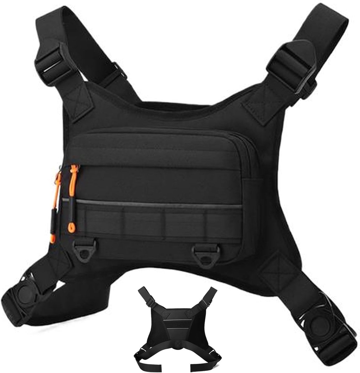 Borst Hardloopvest - Borsttas Vest - Outdoor Activiteiten - Verstelbare Pasvorm - 25 x 15 x 5 cm