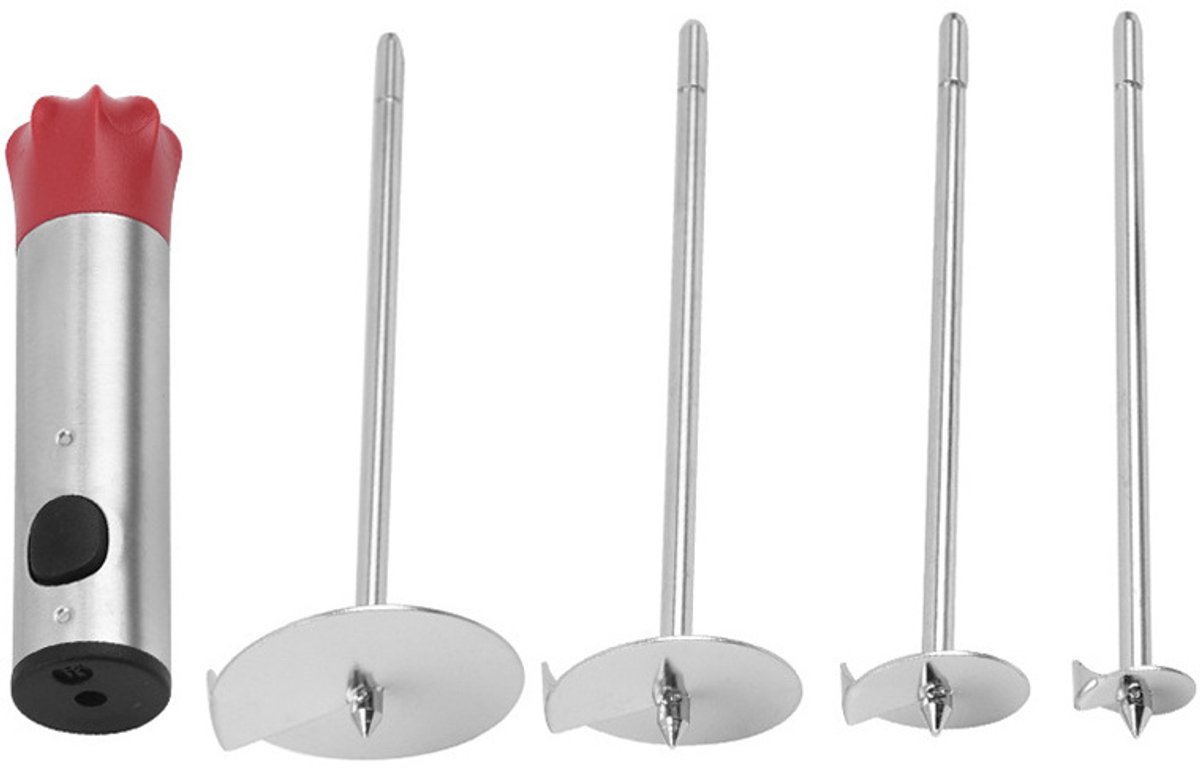 Kernboor set van 5 – RVS, 4 maten, voor courgette, aardappel, wortel, appel
