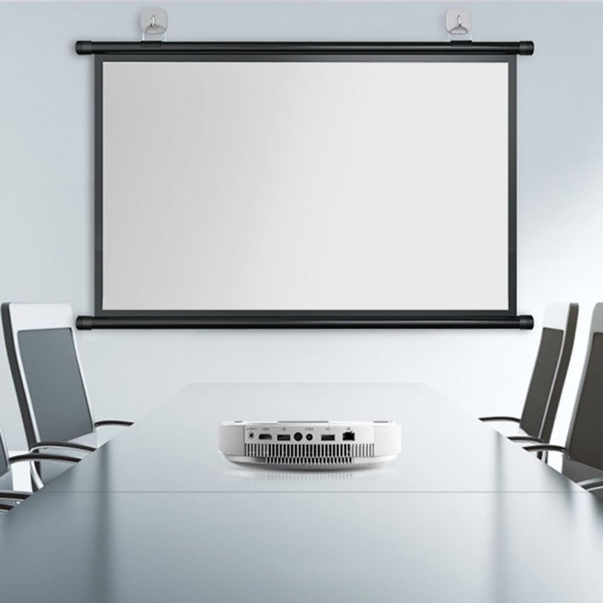 Draagbaar Projectiescherm - Handmatig Neerklapbaar - Thuisbioscoop Creëren - HD 4K Beeldkwaliteit - 40 Inch 16:9 - Zwart