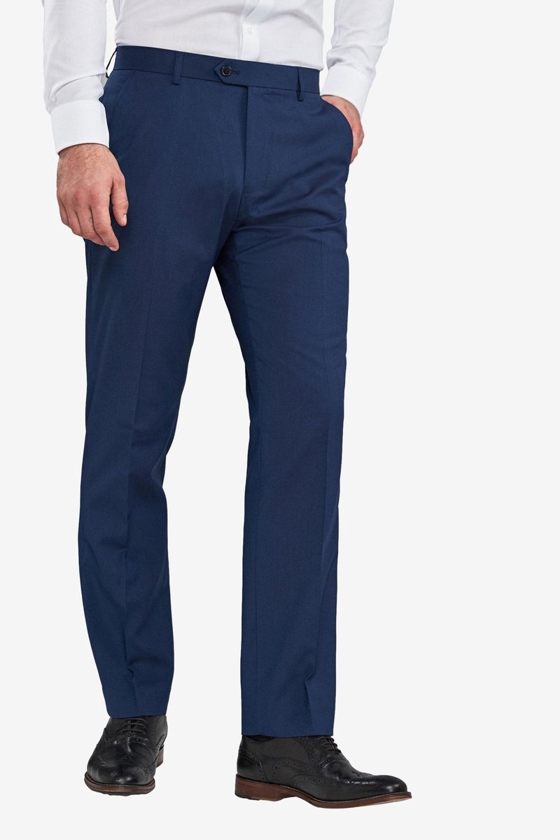 Next - Heren - Normale Pasvorm - Chique stretchy broek - Blauw