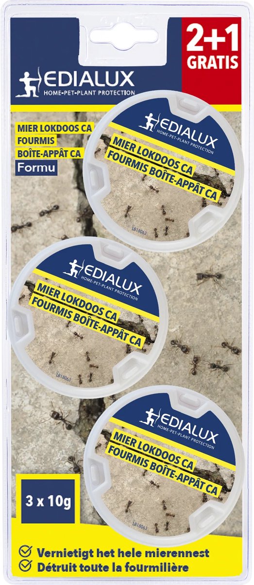 Formu Mier Lokdoos CA / Fourmis Boîte Appât CA 3 x 10 g