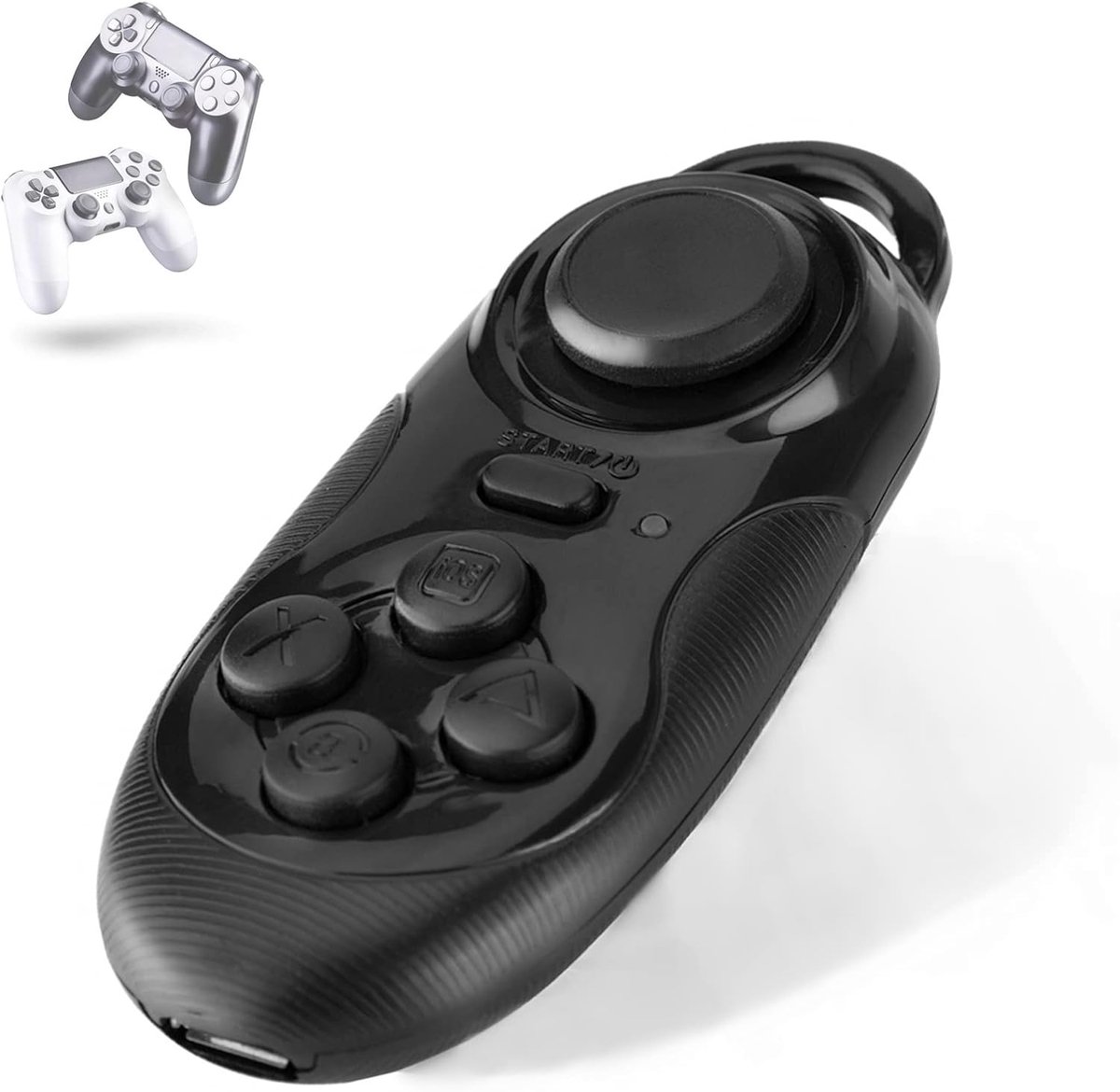 Draadloze Afstandsbediening - Bluetooth Controller Muis - Gaming Selfie VR - Oplaadbaar Compact Design - 7.3x3.1x1.3 cm - Zwart