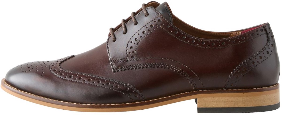 Next - Heren - Leren brogues met contrasterende zool - Bruin