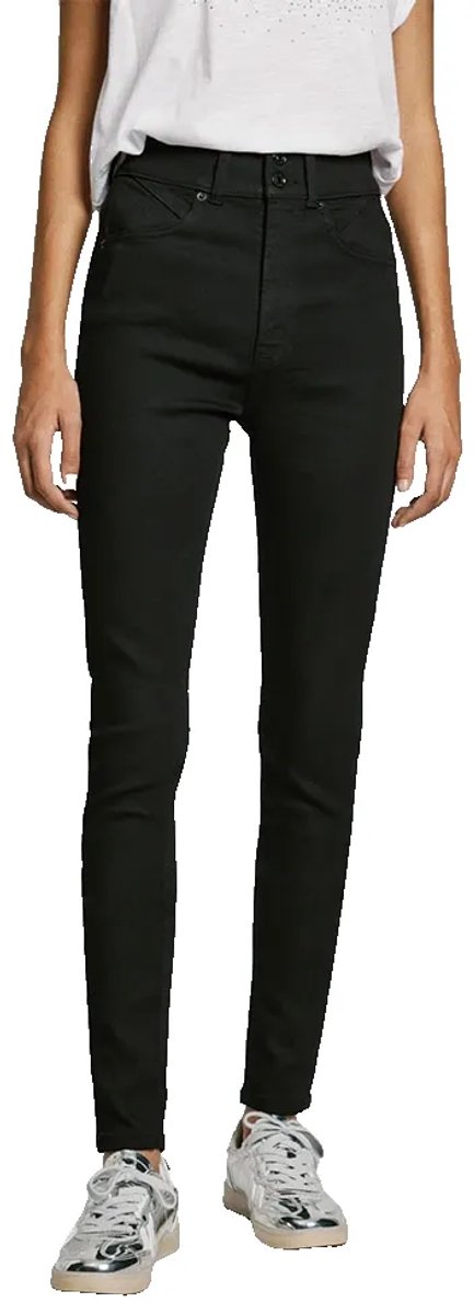 Pepe Jeans Contour Supper Skinny Fit Hoogzittende Jeans Zwart 28 / 28 Vrouw