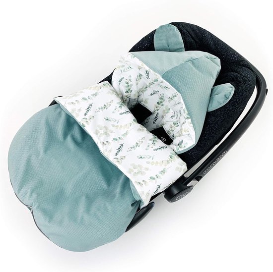 Baby Voetenzak - Baby Slaapzak - Veilig Vervoer - Zachte Velvet Voering - Universeel Model - Zomer Salie — afbeelding 5