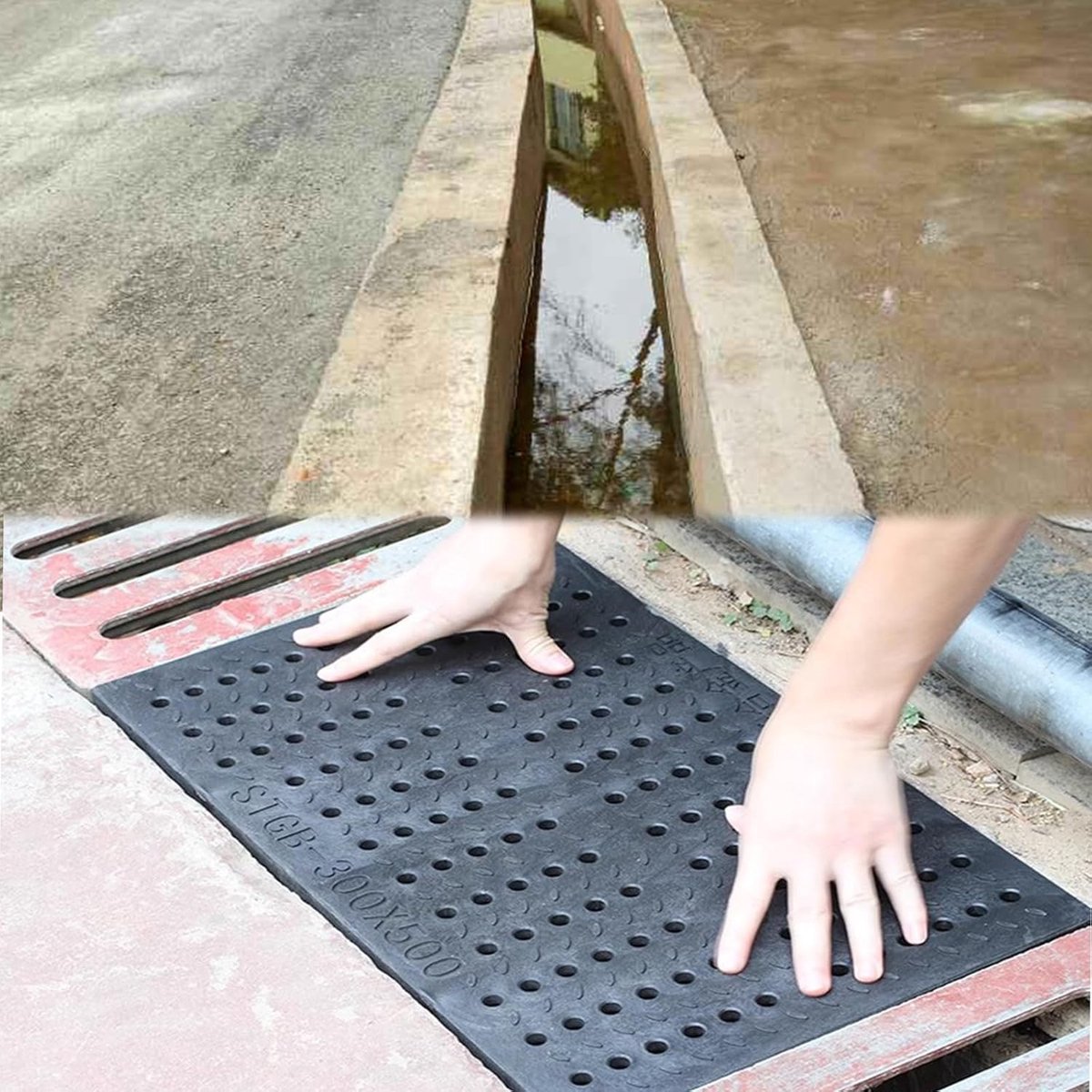 Vierkant Drainagerooster - Afvoer Roosters - Waterbeheer Buiten - Antislip Gestructureerd Oppervlak - 400-2000 kg Belasting