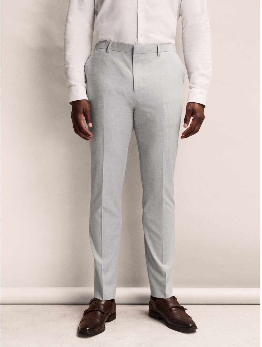 Next - Heren - Muscle-fit MotionFlex pantalon met stretch - Grijs