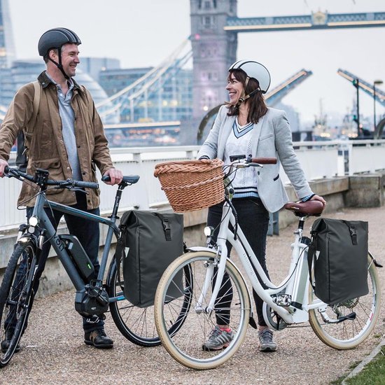 Fietstas - Bagagedrager - Fietstassen Elektrische Fietsen - 100% Waterdicht - Multifunctionele 2-in-1 Tas - 31X12.2X41.8CM - 9L - Zwart — afbeelding 2