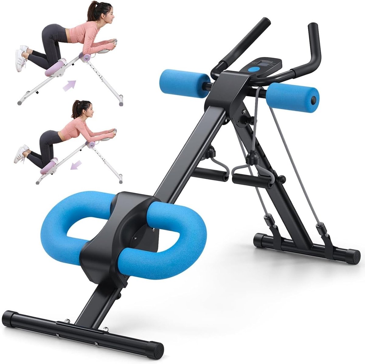 Buikspierbank - Core Trainer - Thuis Fitness - Verstelbare Hellingshoek - Opvouwbaar Ontwerp - Blauw
