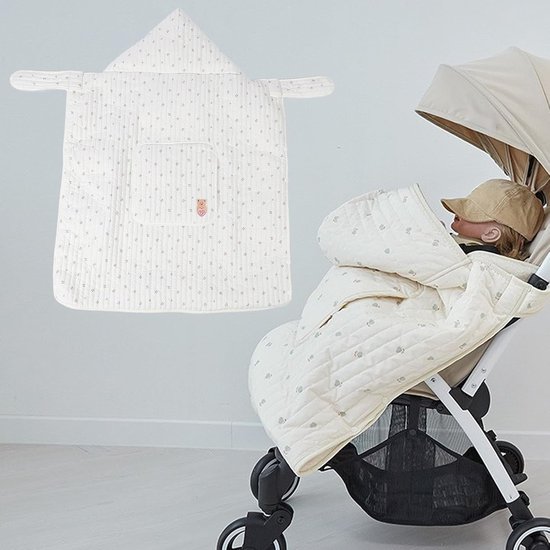 Draagzak Hoodie - Baby Jas Cover - Buiten Bescherming - Winddicht Zacht - 70x100 cm — afbeelding 3