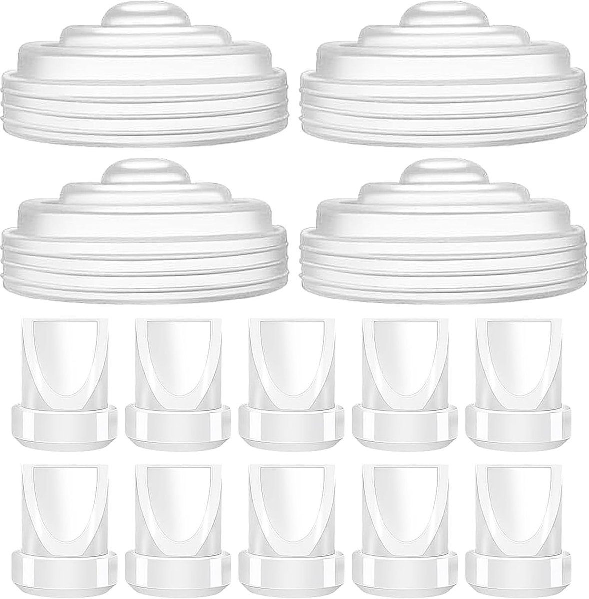 Borstkolf Onderdelen - Reserve Membranen Ventielen - Melk Afkolven - Terugstroom Preventie - 42 cm Membraan - Wit