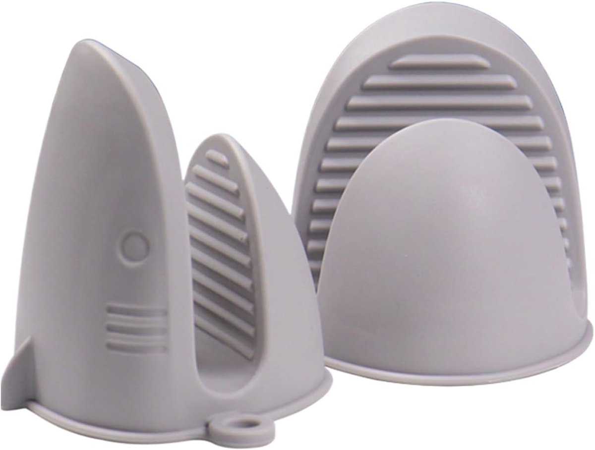Siliconen Ovenwanten - Hittebestendige Handschoenen - Bakken Koken Grillen - Uniek Haaivorm Design - 9 x 9.9 x 8.8 cm