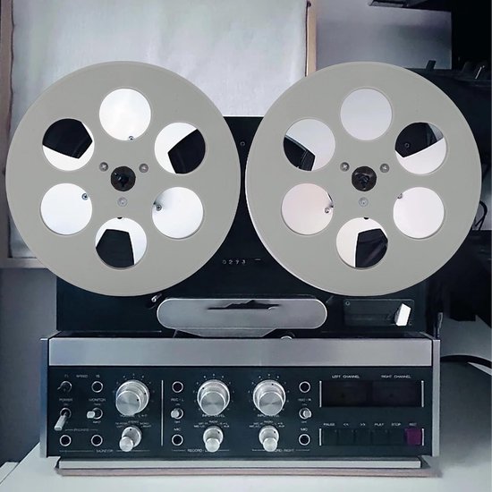 Lege Tapespoel - Open Reel - Audio Opname - 6 Winddichte Gaten - 7 Inch Diameter - Grijs — afbeelding 2