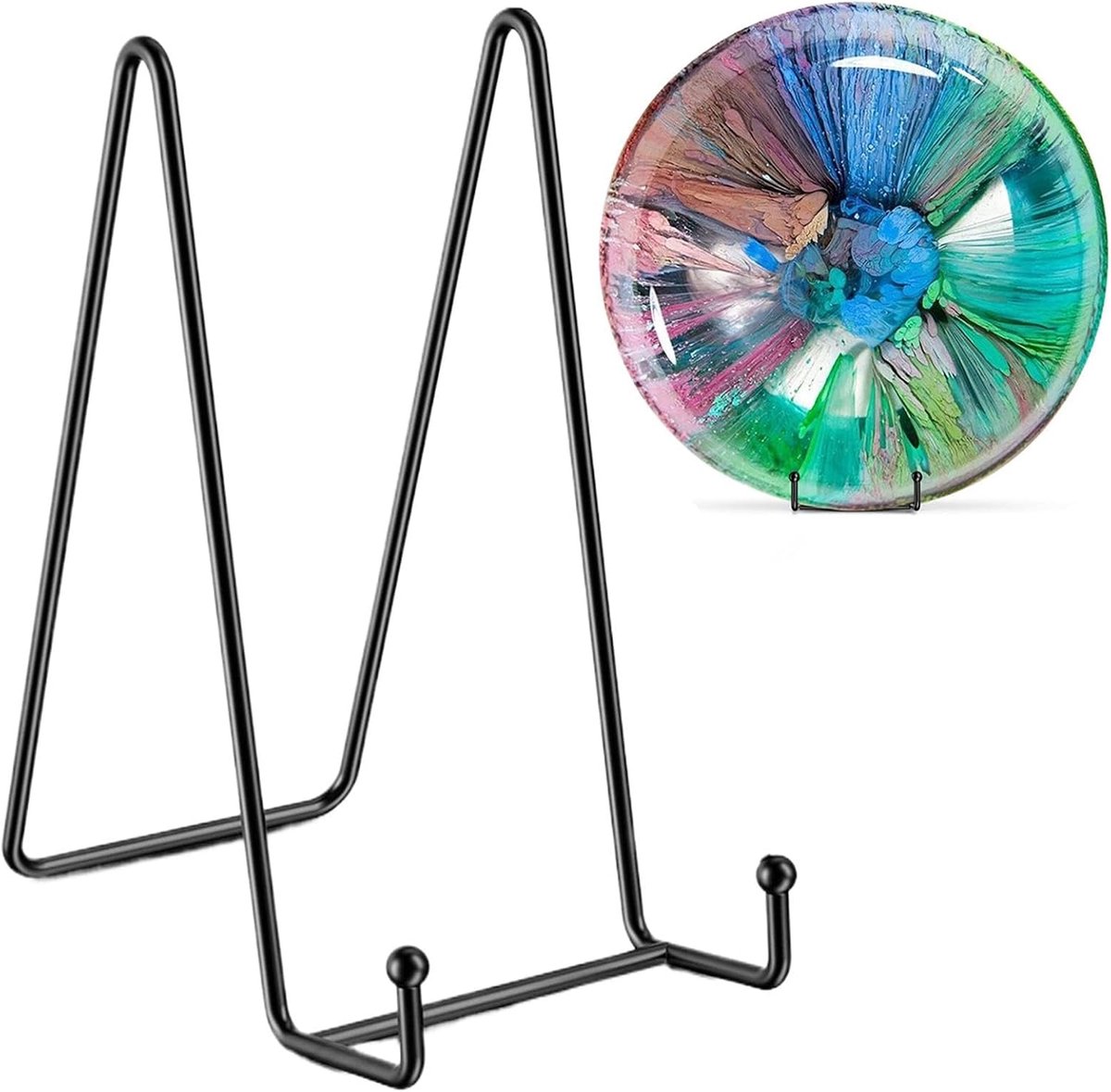 Decoratieve standaard - Presentatiehouder - Kunst tonen - Stevig metaal - Zwart