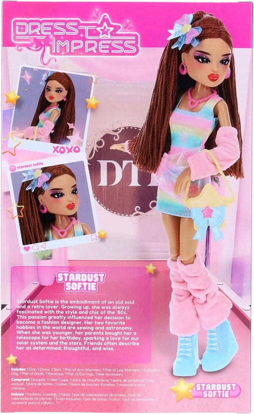 Modepop - Stijlvolle pop - Kinderen spelen - Articulatiepunten - 33.7 centimeter - Roze — afbeelding 4