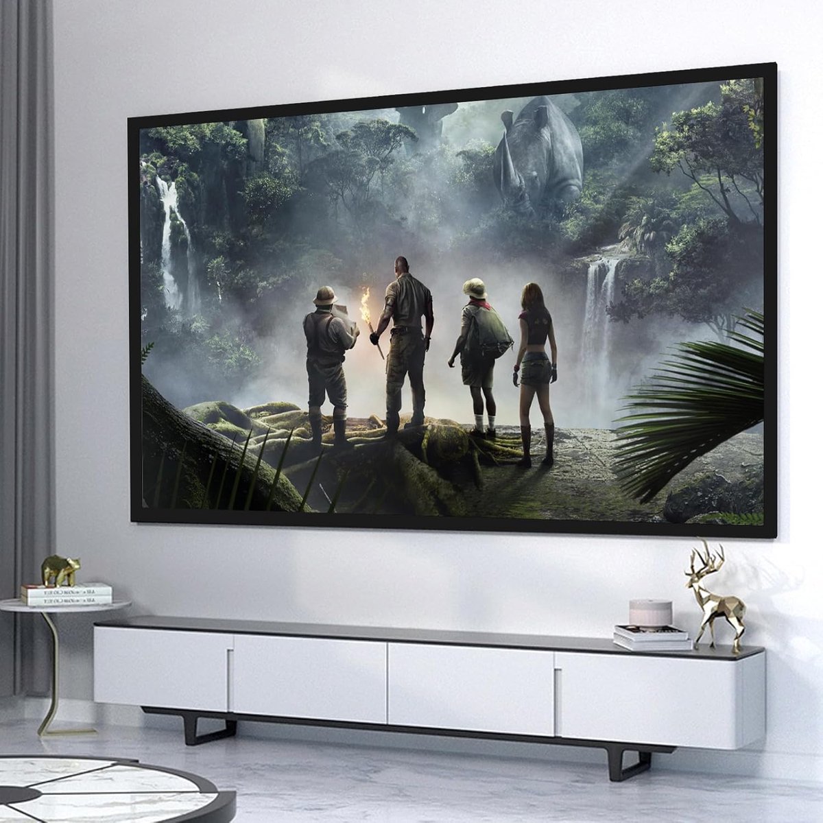 Projectiescherm - Beamerdoek HD - Thuisbioscoop Presentatie - 160 Graden Kijkhoek - 120 Inch 16:9 - Wit