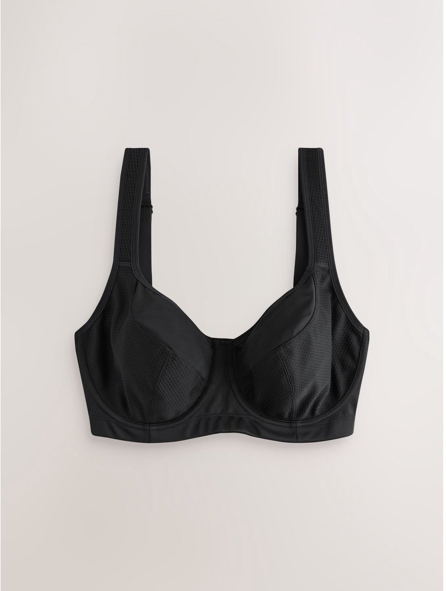 Next Dames - Dry Tech DD+ beha met volledige cups, zonder vulling en hoge ondersteuning - Zwart Black