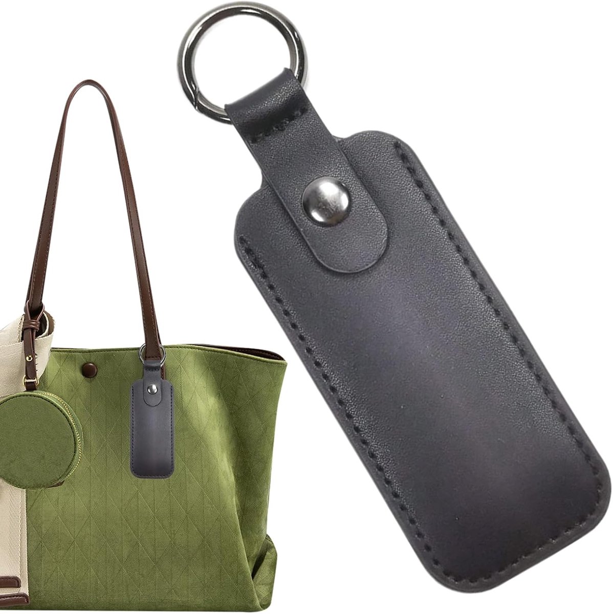 USB Opbergcase - Etui Geheugenstick - Data Dragen - Beschermend Kunstleer - 9x4cm - Zwart