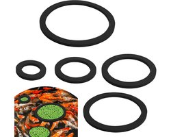 Aquarium Voerring - Visvoerhouder - Voederen Vissen - Voer Blijft Op Plek - 5 Stuks - Zwart