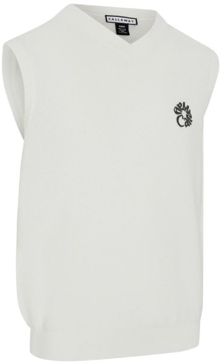 Callaway Mixed Texture Vest Off White