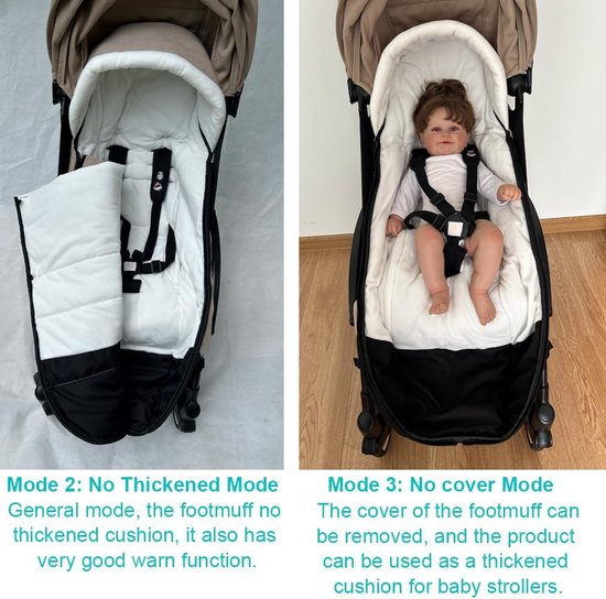 Universele Voetenzak voor Kinderwagen - Warm, Waterafstotend en Zacht Voering van Merkloos — afbeelding 2