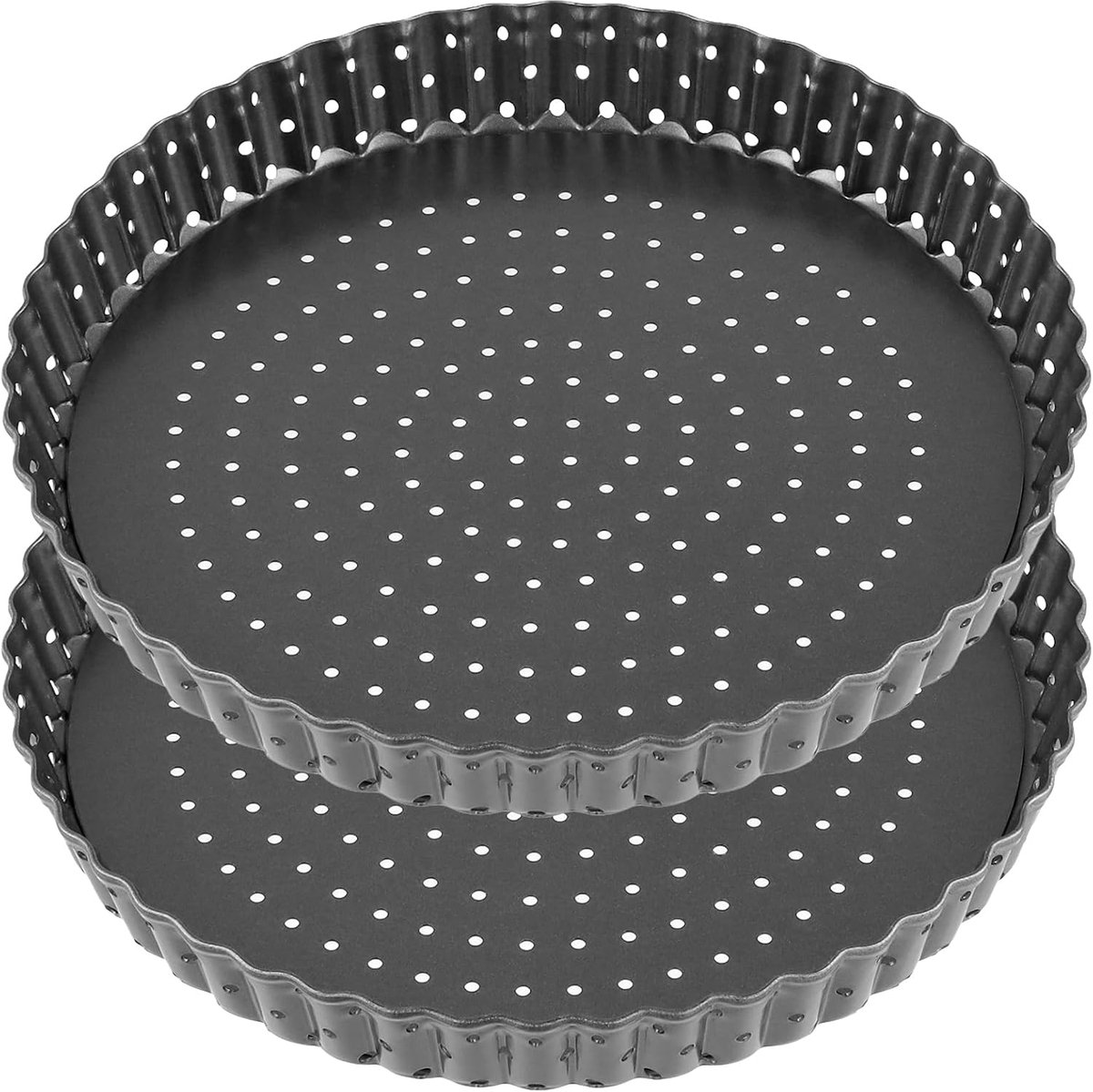 Set van 2 Quichevormen met Losse Bodem en Geperforeerde Rand 20 cm