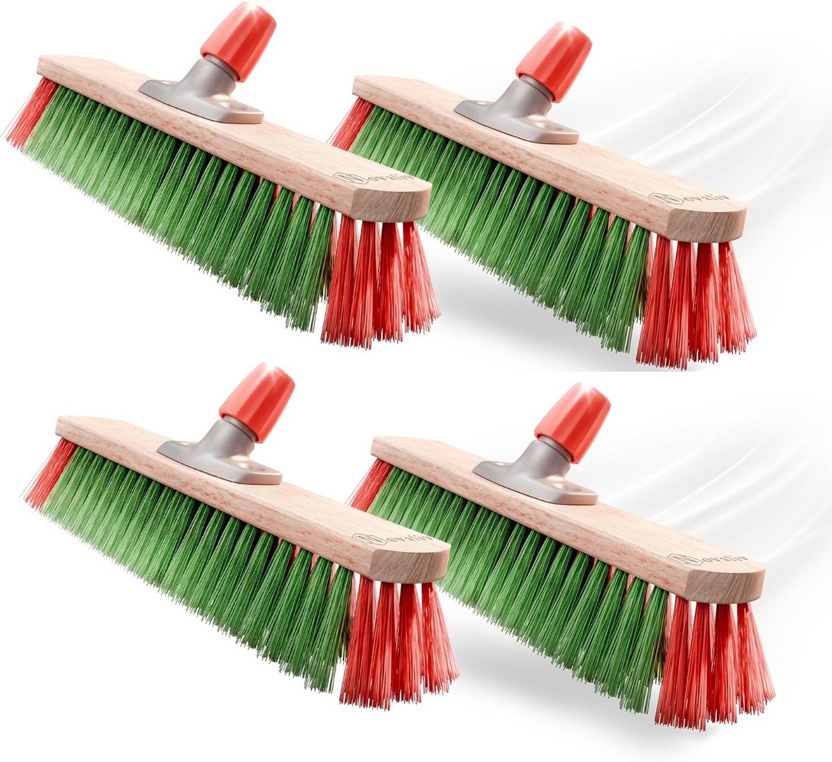 Set van 3 Stuks Stijve Bezemkoppen 40 cm voor Buiten, Terras en Industrieel Gebruik