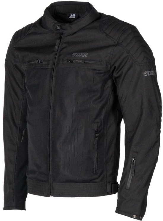 Veste moto SWIZZLE TEX Homme Été Zwart/ Zwart XL Homologué CE par MOTOBLOUZ