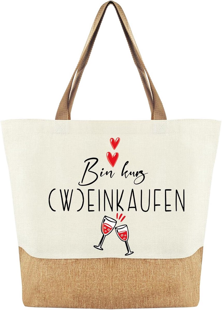 Duurzame Jute Tas voor Dames - Trendy Shopper en Cadeau