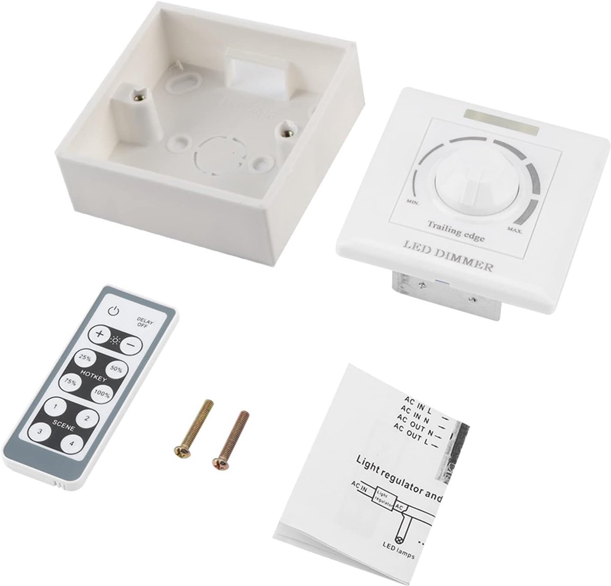 200W LED Dimmer met Afstandsbediening - Traploze Helderheidsregeling 220V