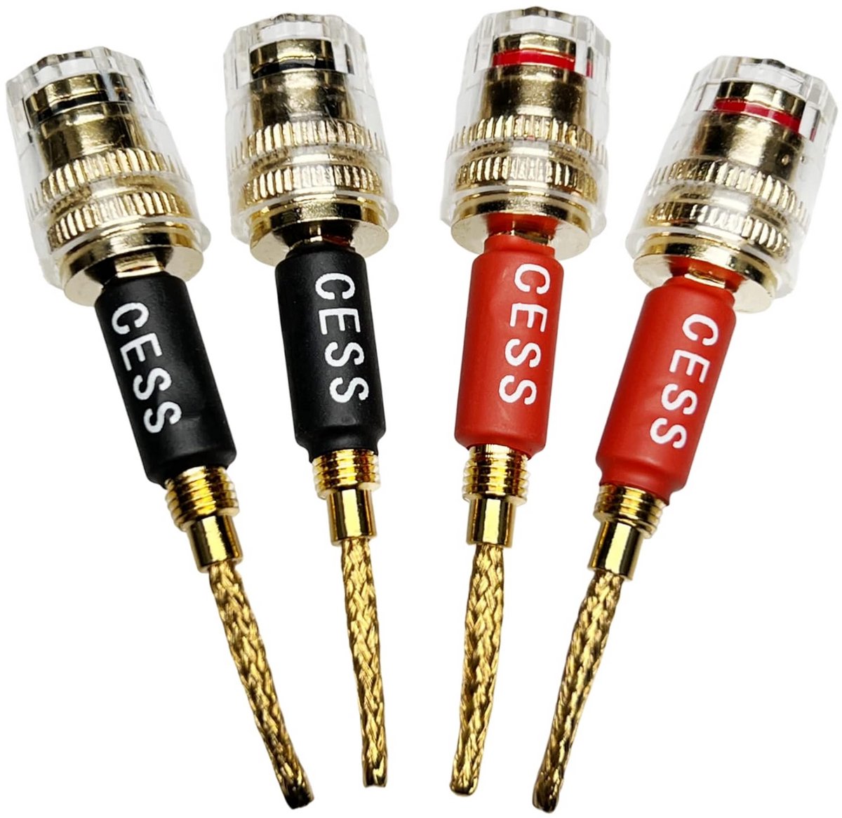 Banaanstekkers naar 4 mm Vrouwelijke Jack Luidsprekerkabel Adapters (4 Stuks)