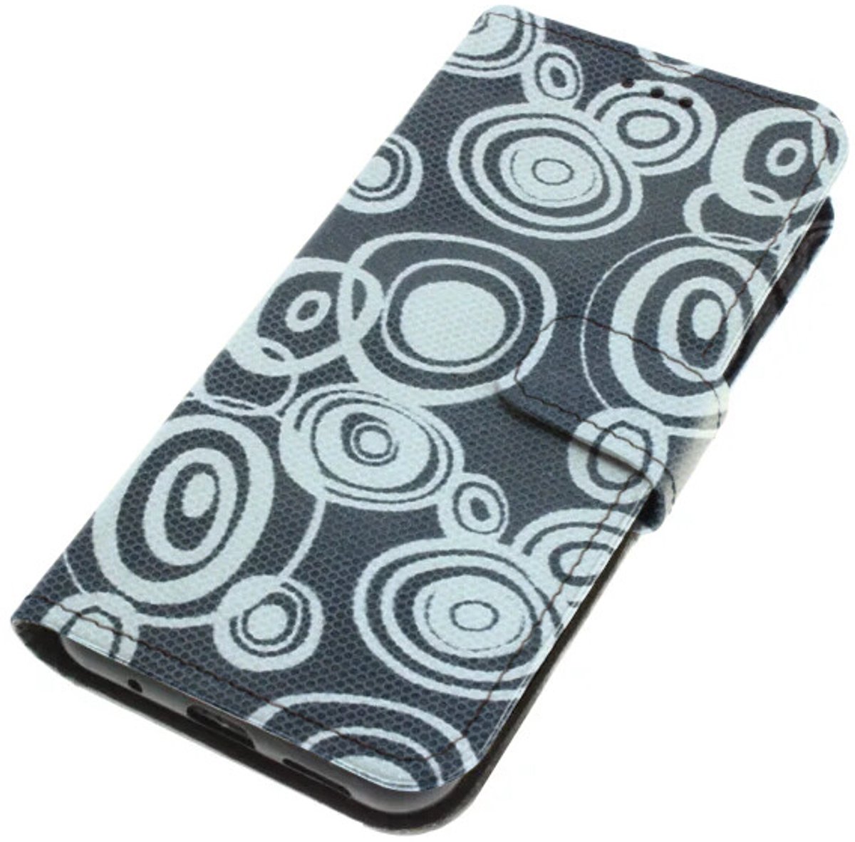 Echt leer hoesje geschikt voor Samsung Galaxy S26 Semi-soepel leer robuust kalfsleer – retro grafisch printdessin