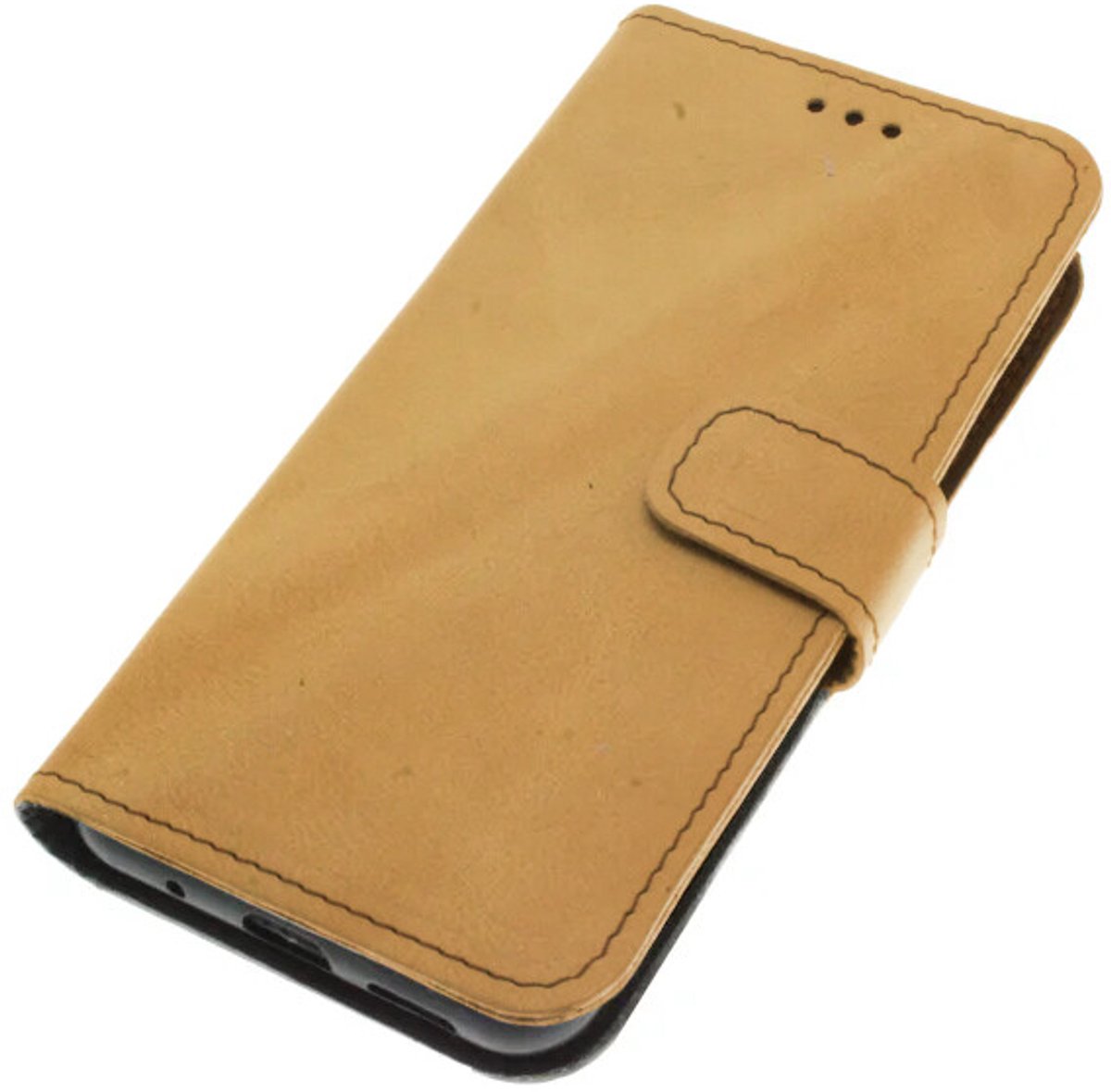 Echt leer hoesje geschikt voor Samsung Galaxy S26 Soepel kalfsleer – naturel
