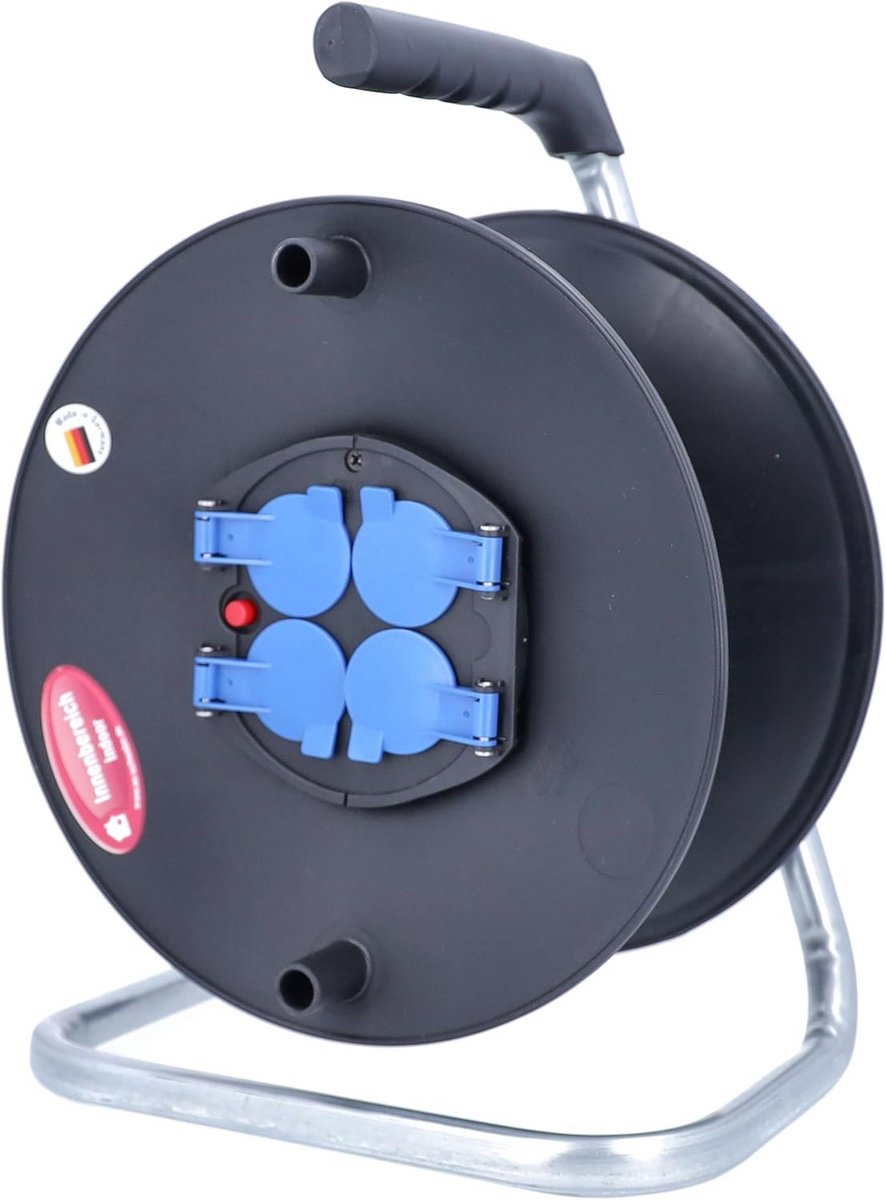 Lege Kabelhaspel Zonder Kabel met 4 Stopcontacten en Bescherming - IP20