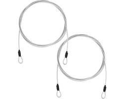 2x Vervangbare Kabelslot 3 Meter - Sterk Kabel Draad voor Fiets, Gereedschap en Tuinmeubilair