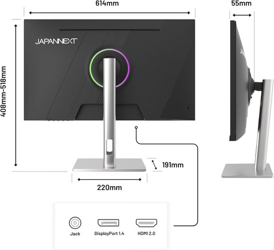 27 Inch WQHD 300Hz IPS Gaming Monitor - 1ms Reactietijd, G-Sync/FreeSync, 100% sRGB — afbeelding 5