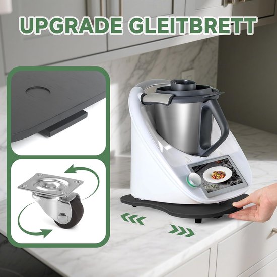 Glijplank voor Keukenmachine TM6 - Zwart - Eenvoudig Schuiven op aanrecht van Thermomix — afbeelding 4