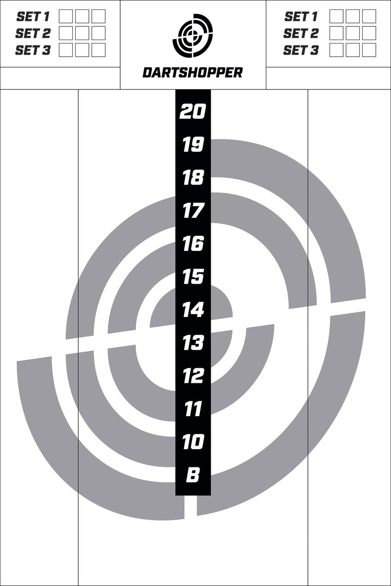 Dartshopper Whiteboard 45x30 - Scorebord