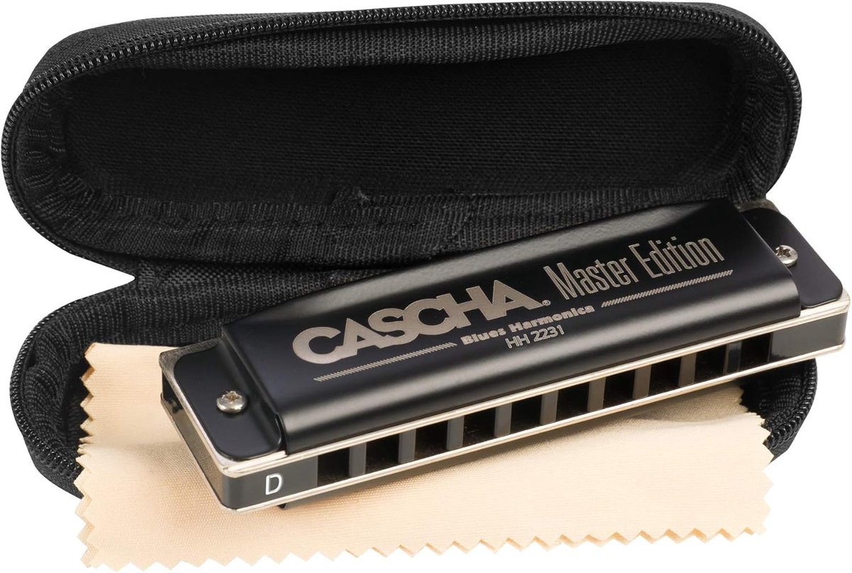 Blues Harmonica in D-Groot - Professioneel Mondinstrument met Softcase en Poetsdoek